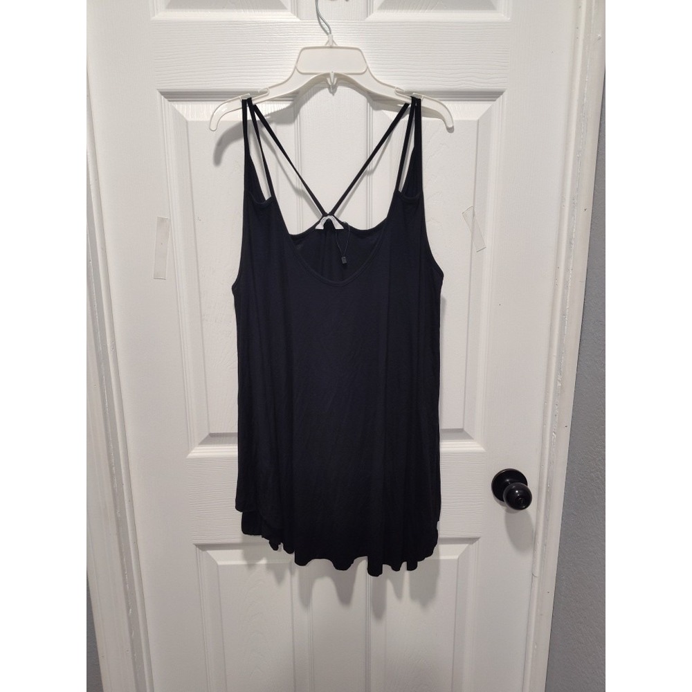 Zeagoo NEW Women's Flowy Tank Top Double Spaghetti Strap Black Size XXL
